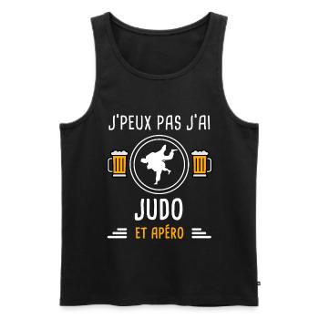 je peux pas j'ai judo judoka apéro cadeau - Débardeur bio Premium Homme - noir - Devant - Michal (187cm)