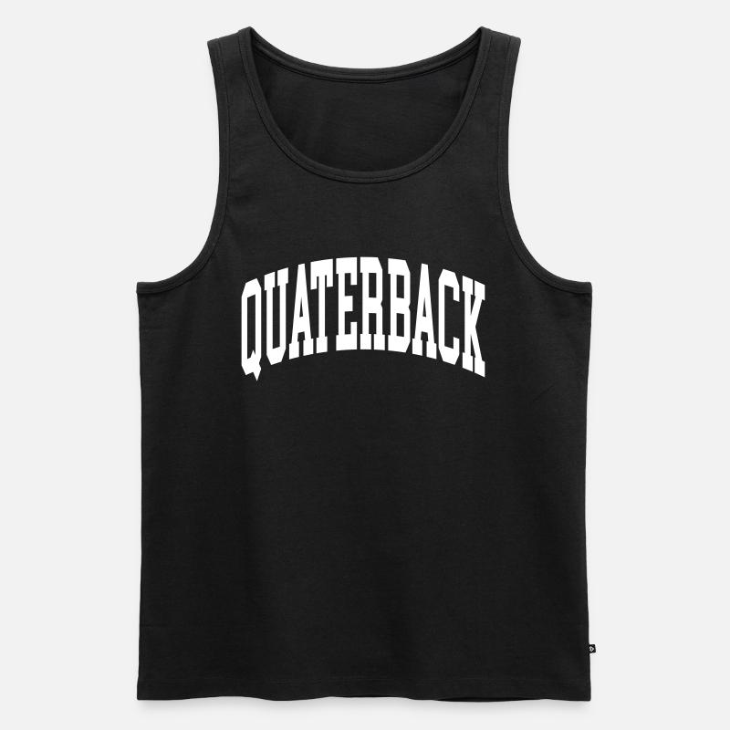 Quaterback - Männer Premium Bio Tank Top - Schwarz
