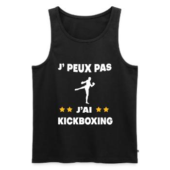 Je peux pas j'ai kickboxing cadeau kickboxeur - Débardeur bio Premium Homme - noir - Devant - Michal (187cm)