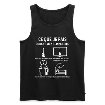 guitare électrique temps libre guitariste - Débardeur bio Premium Homme - noir - Devant - Michal (187cm)