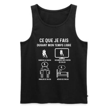 salsa temps libre salsero - Débardeur bio Premium Homme - noir - Devant - Michal (187cm)