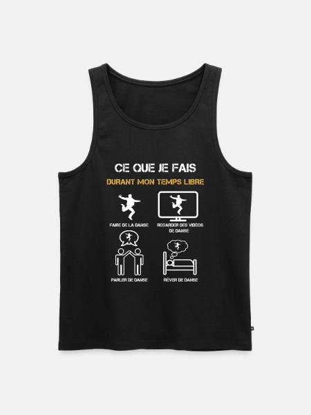 danse temps libre humour - Débardeur bio Premium Homme - noir