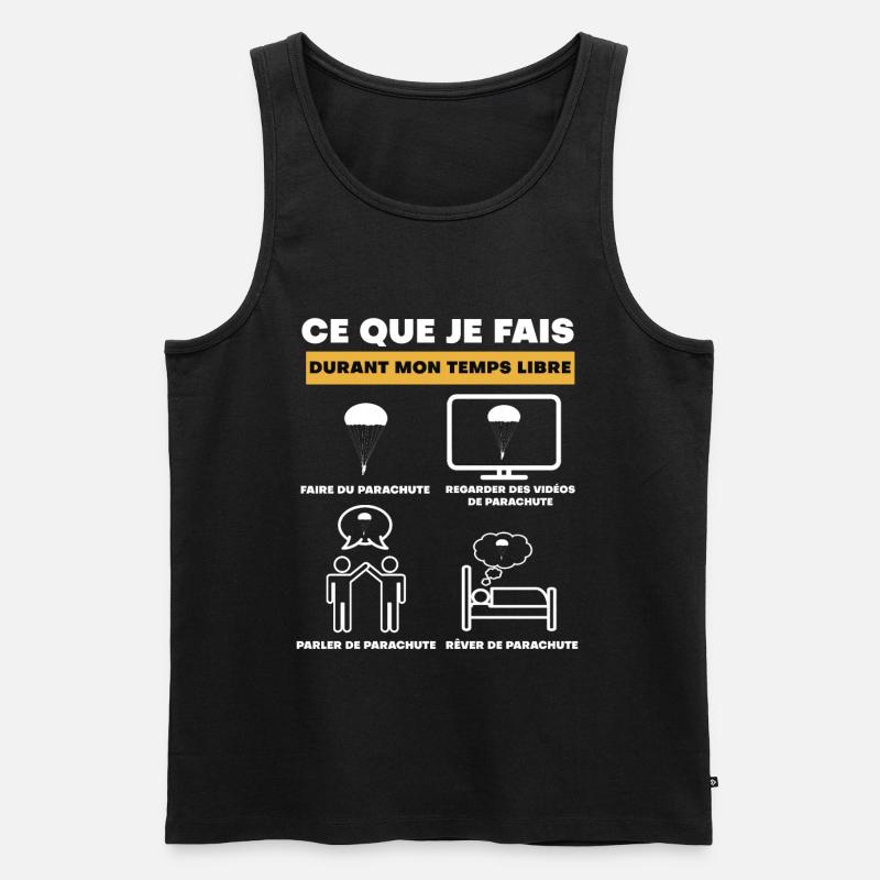 parachute durant temps libre - Débardeur bio Premium Homme - noir