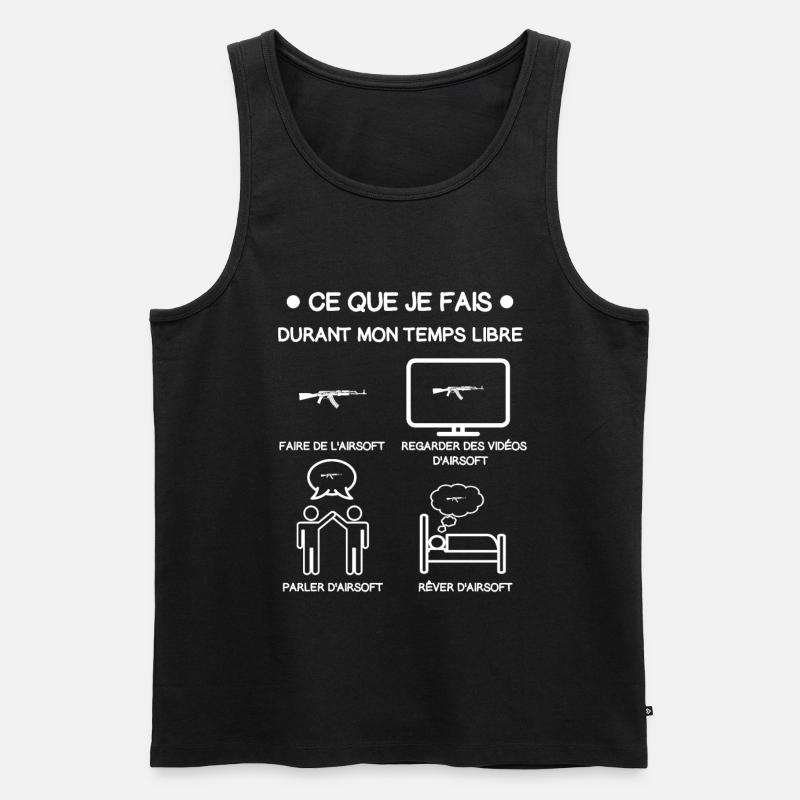 Airsoft-Freizeitgeschenk-Player - Männer Premium Bio Tank Top - Schwarz