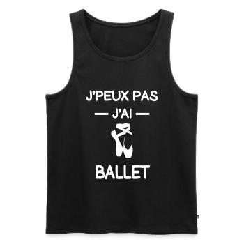 je peux pas j'ai ballet danseur humour - Débardeur bio Premium Homme - noir - Devant - Michal (187cm)