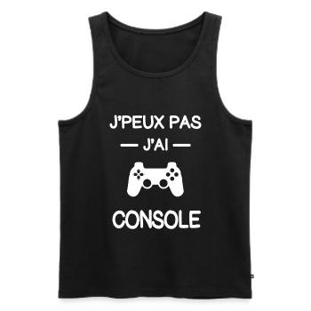 je peux pas j'ai console gamer humour - Débardeur bio Premium Homme - noir - Devant - Michal (187cm)