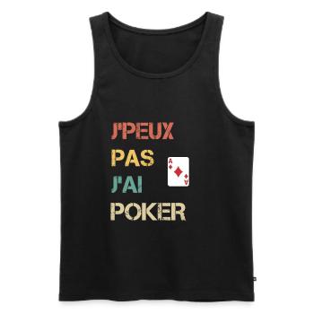 Ich kann nicht ich Poker Geschenk Spieler - Männer Premium Bio Tank Top - Schwarz - Vorne - Michal (187cm)