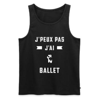 je peux pas j'ai ballet danseur cadeau - Débardeur bio Premium Homme - noir - Devant - Michal (187cm)