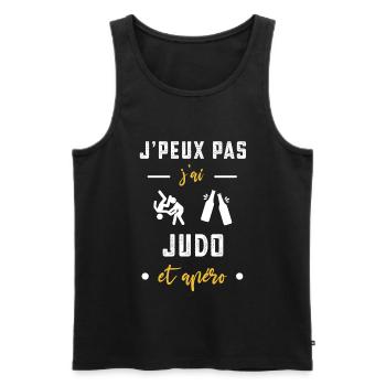 je peux pas j'ai judo apéro humour - Débardeur bio Premium Homme - noir - Devant - Michal (187cm)