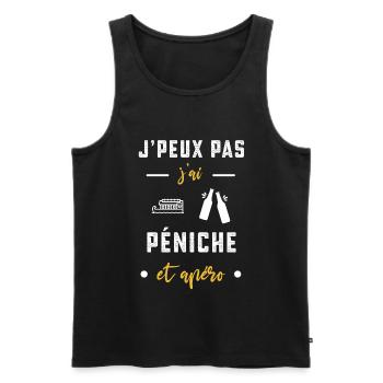 je peux pas j'ai péniche apéro humour - Débardeur bio Premium Homme - noir - Devant - Michal (187cm)