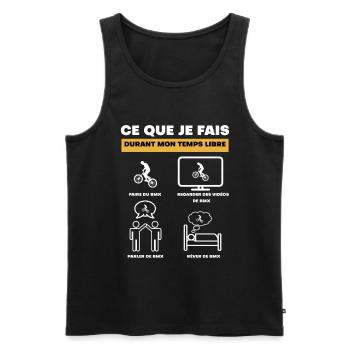 durant temps libre bmx - Débardeur bio Premium Homme - noir - Devant - Michal (187cm)