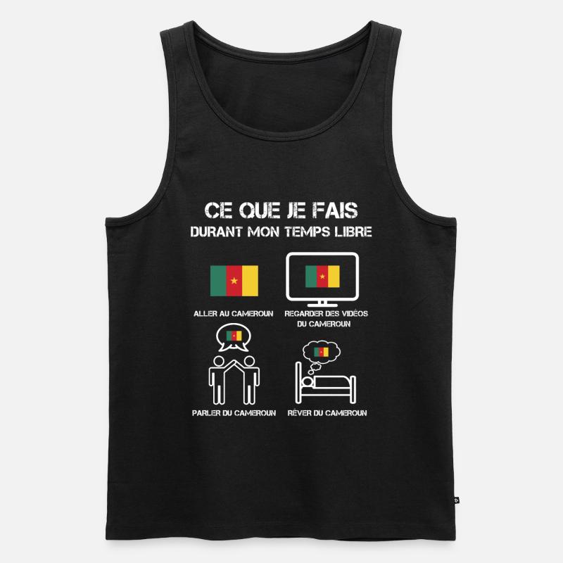 Freizeit Kamerun - Männer Premium Bio Tank Top - Schwarz