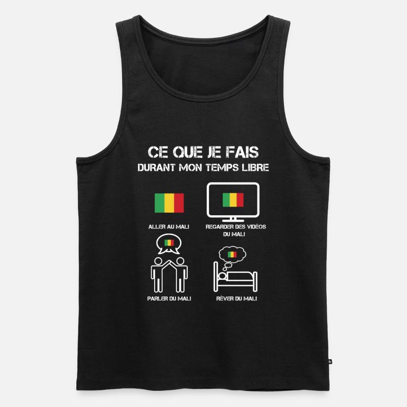 Freizeit Mali - Männer Premium Bio Tank Top - Schwarz