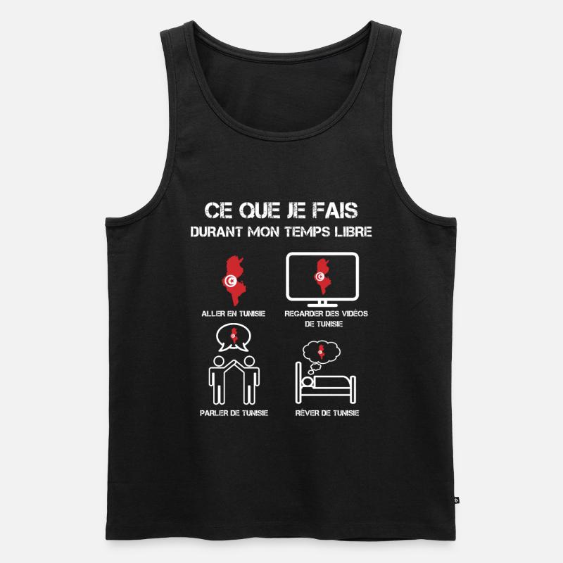 Freizeit Tunesien Länder - Männer Premium Bio Tank Top - Schwarz