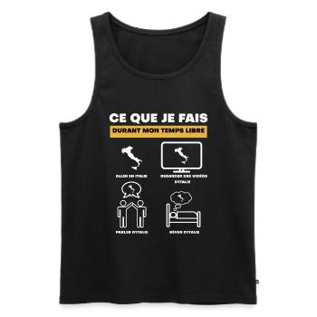 italie pays durant temps libre - Débardeur bio Premium Homme - noir - Devant - Michal (187cm)