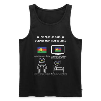 Neukaledonien kostenloses Zeitreise-Geschenk - Männer Premium Bio Tank Top - Schwarz - Vorne - Michal (187cm)