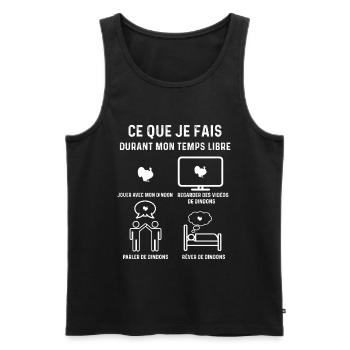 dindon temps libre cadeau - Débardeur bio Premium Homme - noir - Devant - Michal (187cm)