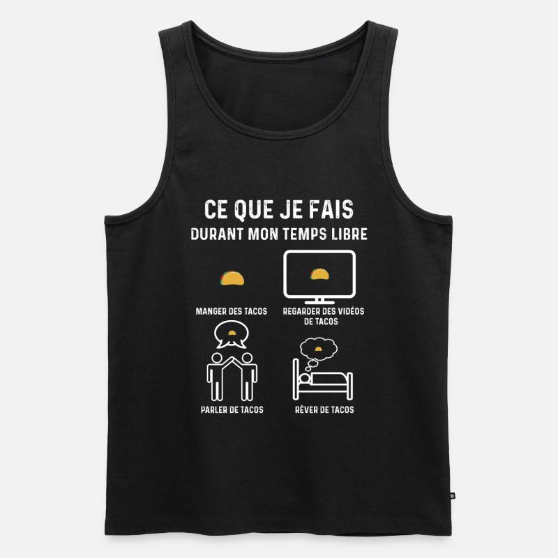 Tacos Freizeitgeschenk - Männer Premium Bio Tank Top - Schwarz
