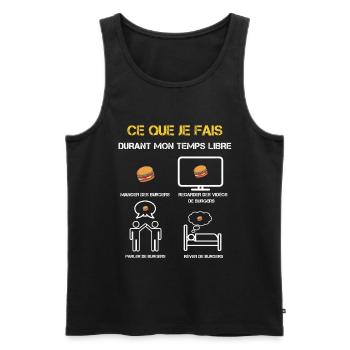 Burger Freizeitgeschenke - Männer Premium Bio Tank Top - Schwarz - Vorne - Michal (187cm)