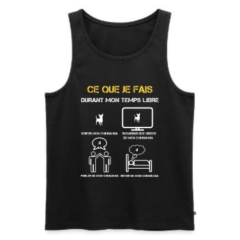 Chihuahua Freizeitgeschenke - Männer Premium Bio Tank Top - Schwarz - Vorne - Michal (187cm)
