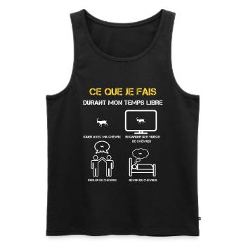 Ziegen-Freizeitgeschenke - Männer Premium Bio Tank Top - Schwarz - Vorne - Michal (187cm)