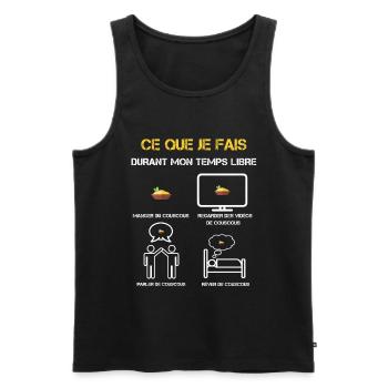 Couscous Freizeitgeschenke - Männer Premium Bio Tank Top - Schwarz - Vorne - Michal (187cm)