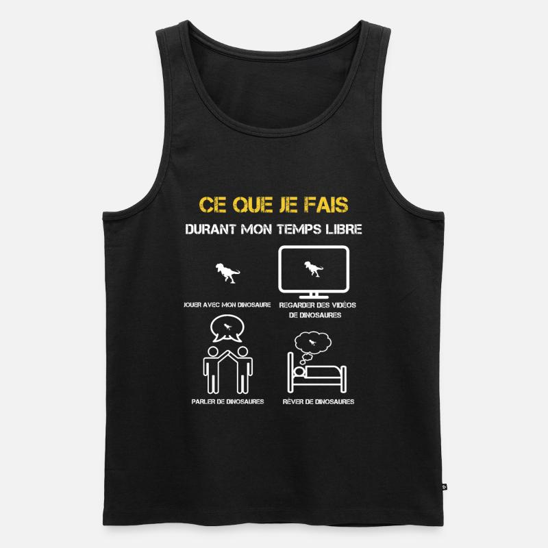 Dinosaurier Freizeitgeschenke - Männer Premium Bio Tank Top - Schwarz