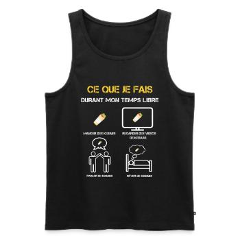 Freizeit Kebab Geschenke - Männer Premium Bio Tank Top - Schwarz - Vorne - Michal (187cm)