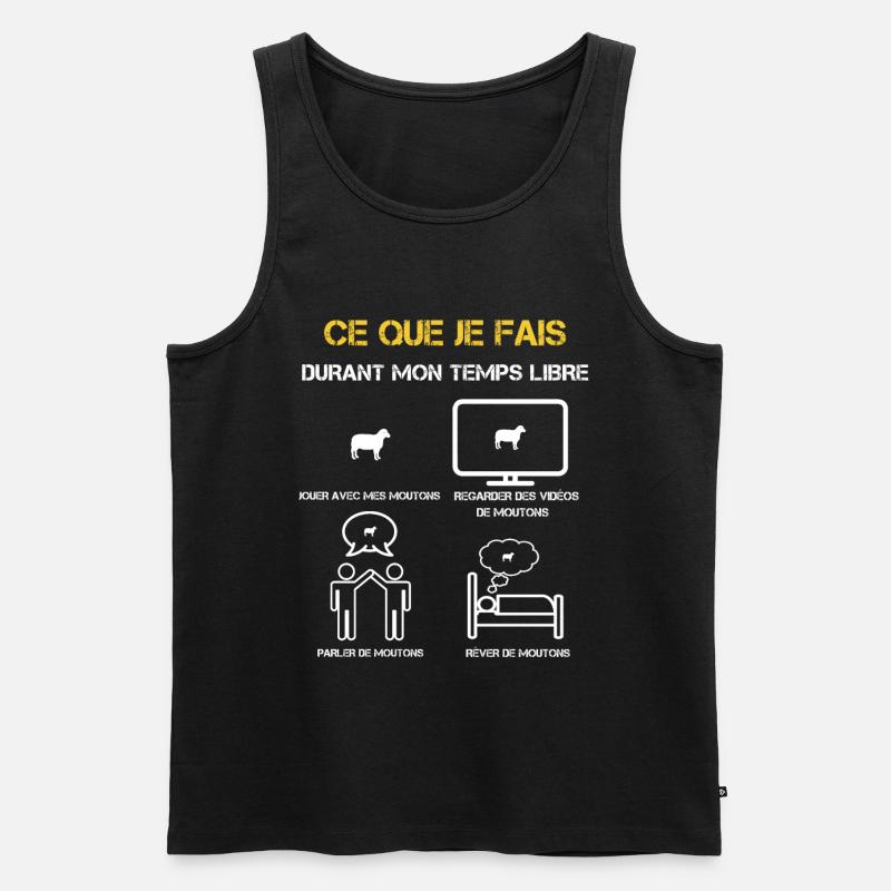 Freizeit Schafe Geschenke - Männer Premium Bio Tank Top - Schwarz