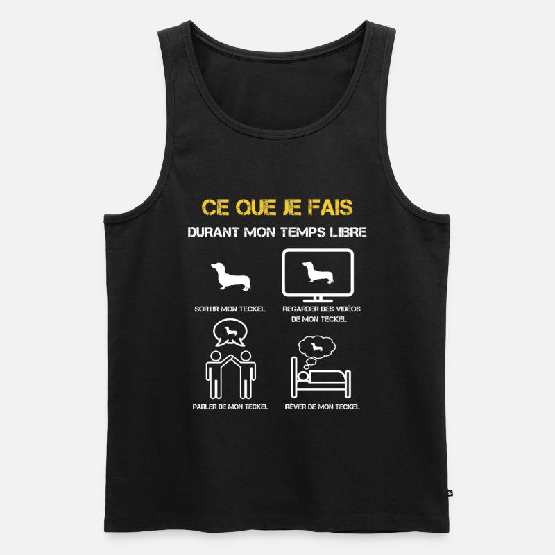 Dackel Freizeit Geschenke - Männer Premium Bio Tank Top - Schwarz