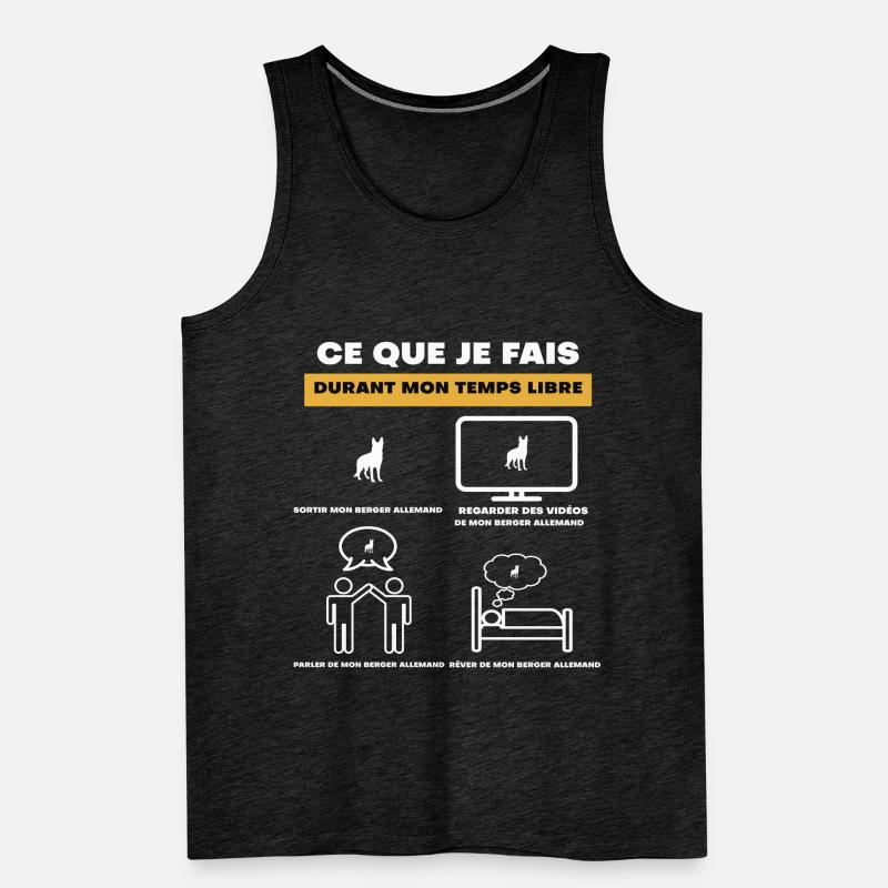 Deutscher Schäferhund Freizeitgeschenk Männer Premium Bio Tank Top