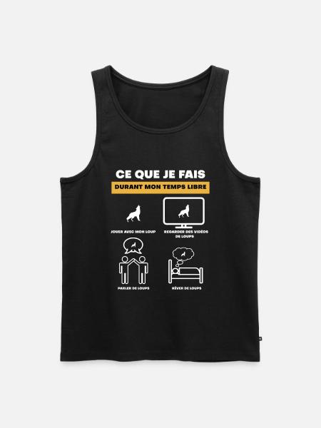 Freizeit Wolf Geschenk - Männer Premium Bio Tank Top - Schwarz