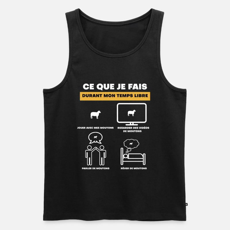 Freizeit Schaf Geschenk - Männer Premium Bio Tank Top - Schwarz