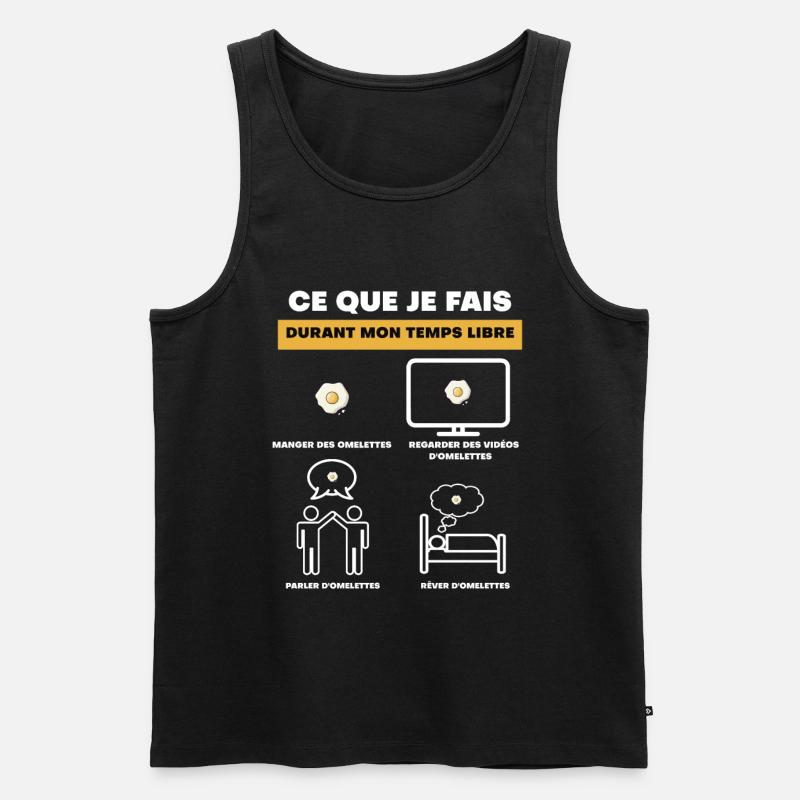 Omelett-Geschenk Freizeit - Männer Premium Bio Tank Top - Schwarz