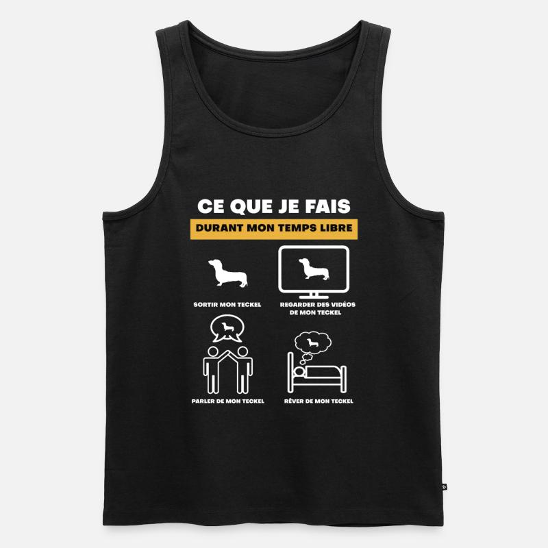 Dackel Kostenloses Zeitgeschenk - Männer Premium Bio Tank Top - Schwarz