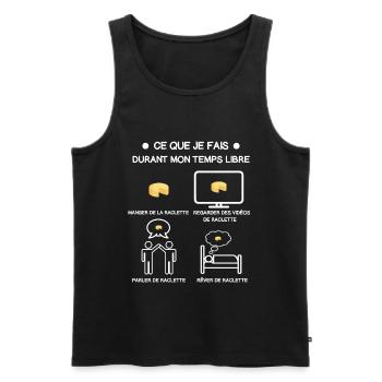 Raclette Gratis-Geschenk - Männer Premium Bio Tank Top - Schwarz - Vorne - AI Model Male 178 light (178cm)