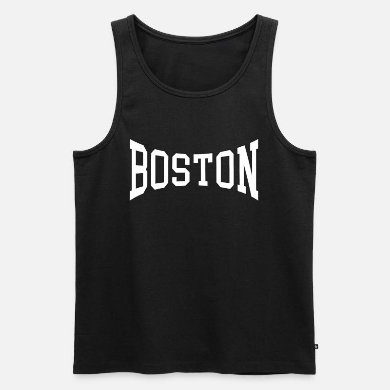 Boston - Männer Premium Bio Tank Top - Schwarz