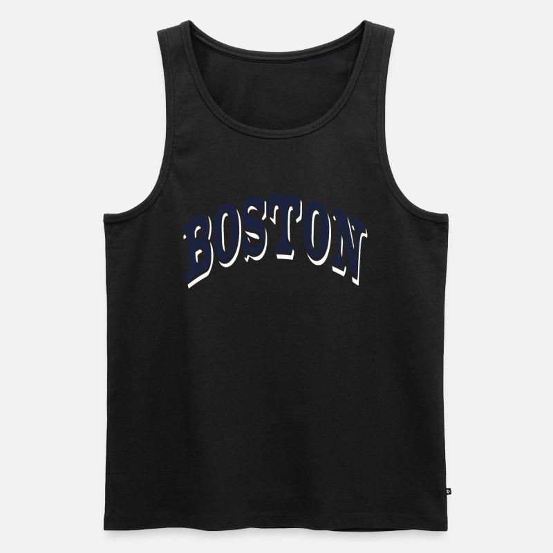 Boston - Männer Premium Bio Tank Top - Schwarz