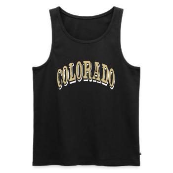 Colorado - Débardeur bio Premium Homme - noir - Devant - Michal (187cm)