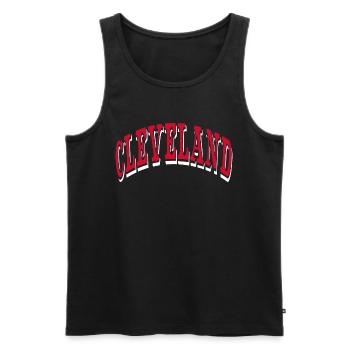 Cleveland - Débardeur bio Premium Homme - noir - Devant - Michal (187cm)