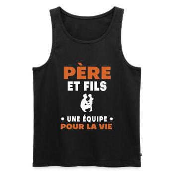 Father Son Father's Day Duo Man - Men's Premium Organic Tank Top - black - Front - Michal (187cm)