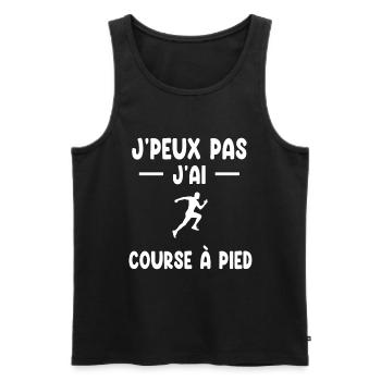 Ich kann nicht laufen Läufer Geschenk - Männer Premium Bio Tank Top - Schwarz - Vorne - AI Model Male 178 light (178cm)