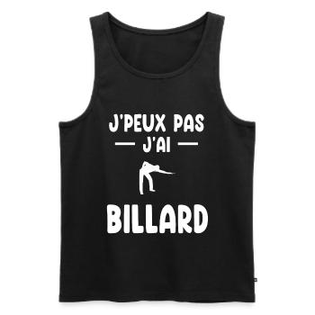 Ich kann nicht Ich habe Billard Billard Geschenk Billard Spieler - Männer Premium Bio Tank Top - Schwarz - Vorne - AI Model Male 178 light (178cm)