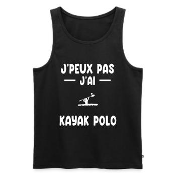 Ich kann nicht Ich habe Kajak Polo Geschenk Kajakfahrer - Männer Premium Bio Tank Top - Schwarz - Vorne - Michal (187cm)