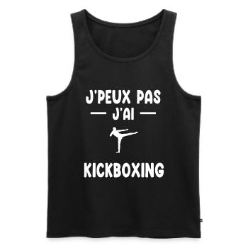 Ich kann nicht Ich habe Kickboxen Kickboxer Geschenk - Männer Premium Bio Tank Top - Schwarz - Vorne - Michal (187cm)