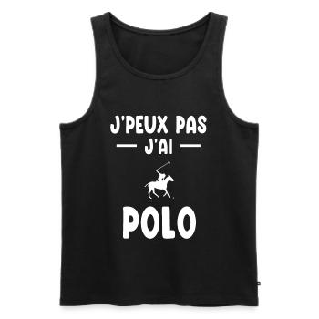 Ich kann keinen Polo-Geschenkpullover haben - Männer Premium Bio Tank Top - Schwarz - Vorne - AI Model Male 178 light (178cm)