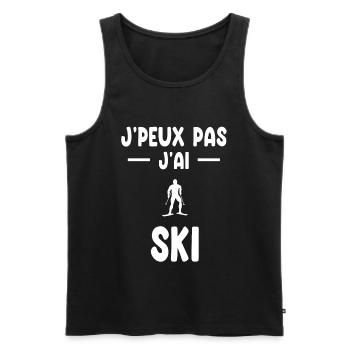 Ich kann kein Ski-Geschenk haben, Skifahrer - Männer Premium Bio Tank Top - Schwarz - Vorne - Michal (187cm)
