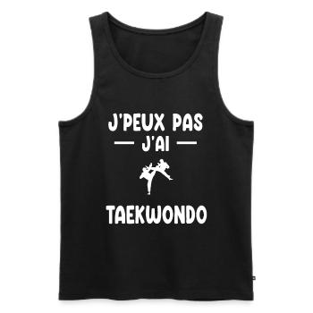 Ich kann nicht Ich habe Taekwondo Geschenk Taekwondo - Männer Premium Bio Tank Top - Schwarz - Vorne - Michal (187cm)