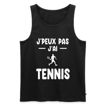 I can't I have tennis gift tennisman - Men's Premium Organic Tank Top - black - Front - Michal (187cm)
