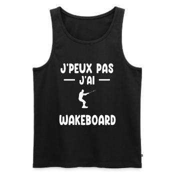 Ich kann nicht ich Wakeboard Geschenk Wakeboarder - Männer Premium Bio Tank Top - Schwarz - Vorne - Michal (187cm)